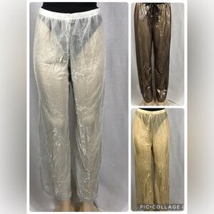 Zuliana Bundle of 3 Metallic Mesh Pants Size XL. Made in USA New With Tags